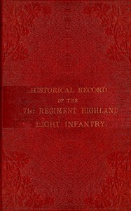 Cover of Historical record of the 71st Re...