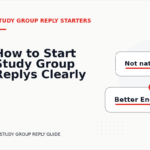How to Start Study Group Replys Clearly