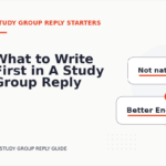 What to Write First in A Study Group Reply