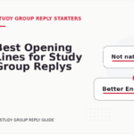 Best Opening Lines for Study Group Replys