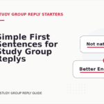 Simple First Sentences for Study Group Replys
