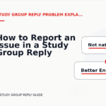 How to Report an Issue in a Study Group Reply