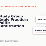 Study Group Reply Practice: Polite Confirmation Examples