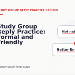 Study Group Reply Practice: Formal and Friendly Versions