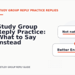 Study Group Reply Practice: What to Say Instead