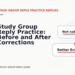 Study Group Reply Practice: Before and After Corrections