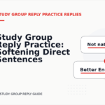 Study Group Reply Practice: Softening Direct Sentences