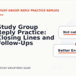 Study Group Reply Practice: Closing Lines and Follow-Ups